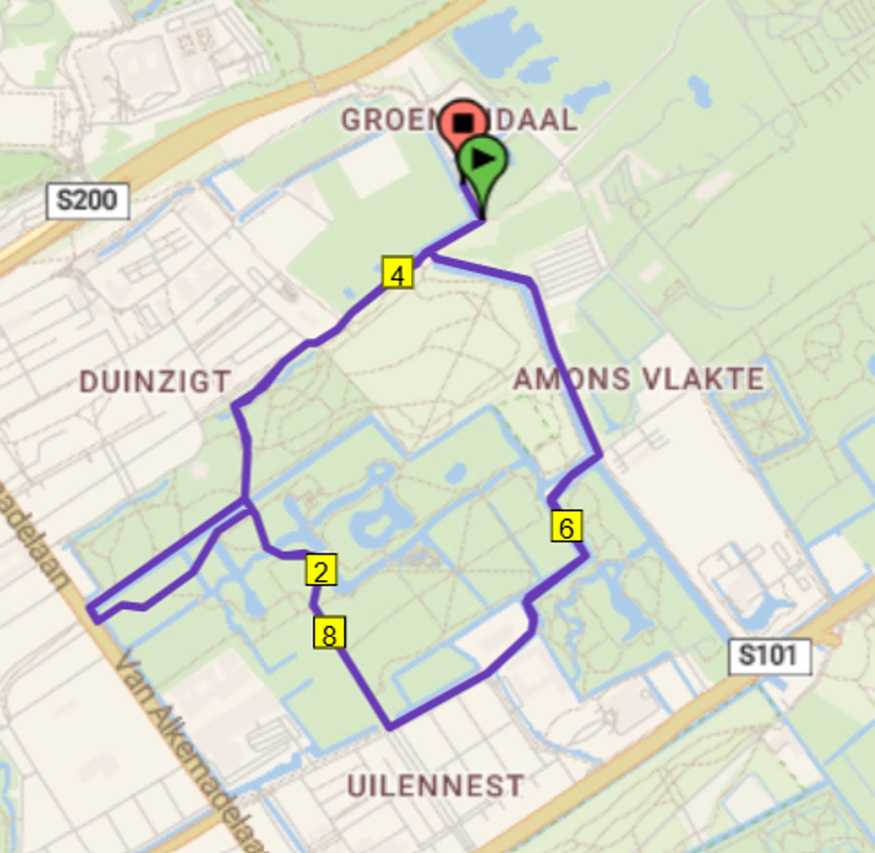 Clingendaelloop route